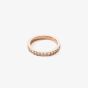 Coeur De Lion Rose Gold Tone Crystal Eternity Ring 0127/40-1822