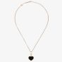 Chopard Happy Hearts 18ct Rose Gold Onyx Diamond Necklace 797482-5201
