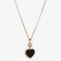 Chopard Happy Hearts 18ct Rose Gold Onyx Diamond Necklace 797482-5201