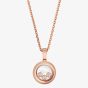 Chopard Happy Diamonds 18ct Rose Gold Circle Necklace 79A018-5001