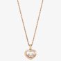 Chopard Happy Diamonds 18ct Rose Gold Heart Necklace 79A611-5001