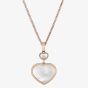 Chopard Happy Hearts 18ct Rose Gold Mother Of Pearl Necklace 797482-5301