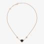 Chopard Happy Hearts 18ct Rose Gold Onyx Diamond Necklace 81A082-5201