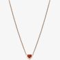 Chopard Ladies My Happy Hearts 18ct Rose Gold Carnelian Necklace 81A086-5801
