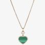 Chopard Happy Hearts 18ct Rose Gold Malachite Heart Pendant Necklace 797482-5151