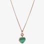 Chopard Happy Hearts 18ct Rose Gold Malachite Heart Pendant Necklace 797482-5151
