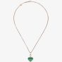 Chopard Happy Hearts 18ct Rose Gold Malachite Heart Pendant Necklace 797482-5151