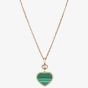 Chopard Happy Hearts 18ct Rose Gold Malachite Heart Pendant Necklace 797482-5151