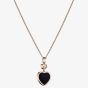 Chopard Happy Hearts 18ct Rose Gold Black Aventurine & 0.05ct Brilliant Cut Diamond Necklace 797482-5510