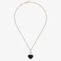 Chopard Happy Hearts 18ct Rose Gold Black Aventurine & 0.05ct Brilliant Cut Diamond Necklace 797482-5510