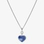 Chopard Happy Hearts 18ct White Gold Blue Mother Of Pearl & 0.05ct Brilliant Cut Diamond Necklace 797482-1350