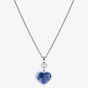 Chopard Happy Hearts 18ct White Gold Blue Mother Of Pearl & 0.05ct Brilliant Cut Diamond Necklace 797482-1350