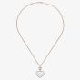 Chopard Happy Hearts 18ct Rose Gold Mother Of Pearl & 0.32ct Brilliant Cut Diamond Necklace 79A075-5391