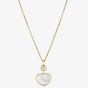 Chopard Happy Hearts 18ct Yellow Gold Mother Of Pearl & 0.05ct Brilliant Cut Diamond Necklace 797482-0301