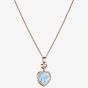 Chopard Happy Hearts 18ct Rose Gold Light Blue Mother Of Pearl & 0.24ct Brilliant Cut Diamond Necklace 79A074-5340