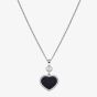Chopard Happy Hearts 18ct White Gold Aventurine & Diamond Heart Pendant Necklace 79A074-1510