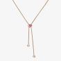 Chopard Happy Hearts 18ct Rose Gold Pink Mother-Of-Pearl & Diamond Tie Necklace 81A148-5330