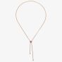 Chopard Happy Hearts 18ct Rose Gold Pink Mother-Of-Pearl & Diamond Tie Necklace 81A148-5330