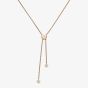Chopard Happy Hearts 18ct Rose Gold Pink Mother-Of-Pearl & Diamond Tie Necklace 81A148-5330