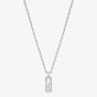 Chopard Happy Diamonds Icons 18ct White Gold Diamond Pave Small Bar Pendant 79A201-1201