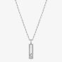 Chopard Happy Diamonds Icons 18ct White Gold Diamond Pave Large Bar Pendant 79A202-1201