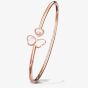 Chopard Happy Hearts Wings 18ct Rose Gold Mother Of Pearl Diamond Bangle 85A083-5302