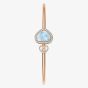 Chopard Happy Hearts 18ct Rose Gold Light Blue Mother Of Pearl & 0.19ct Brilliant Cut Diamond Bangle 85A074-5343
