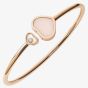 Chopard Happy Hearts 18ct Rose Gold Pink Opal & Diamond Bangle 857482-5623 (M)