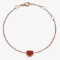 Chopard Ladies My Happy Hearts 18ct Rose Gold Carnelian Bracelet 85A086-5081 (18CM)