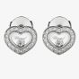 Chopard Happy Diamonds 18ct White Gold 0.38ct Heart Earrings 83A054-1201