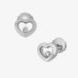 Chopard Happy Diamonds 18ct White Gold Heart Earrings 83A054-1001
