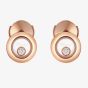 Chopard Happy Diamonds 18ct Rose Gold Circle Earrings 83A017-5001
