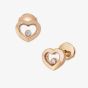Chopard Happy Diamonds 18ct Rose Gold Heart Earrings 83A054-5001