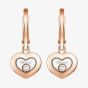 Chopard Happy Diamonds 18ct Rose Gold Heart Earrings 83A054-5301