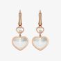 Chopard Happy Hearts 18ct Rose Gold & Mother of Pearl Earrings 837482-5310
