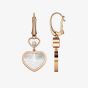 Chopard Happy Hearts 18ct Rose Gold & Mother of Pearl Earrings 837482-5310