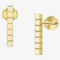 Chopard Ladies Ice Cube 18ct Yellow Gold Cube Bar Dropper Earrings 837702-0001