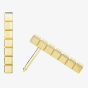 Chopard Ladies Ice Cube 18ct Yellow Gold Cube Bar Dropper Earrings 837702-0001