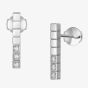 Chopard Ladies Ice Cube 18ct White Gold Half Set Diamond Cube Dropper Earrings 837702-1002