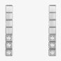 Chopard Ladies Ice Cube 18ct White Gold Half Set Diamond Cube Dropper Earrings 837702-1002