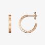 Chopard Ice Cube 18ct Rose Gold Mini Hoop Earrings 837702-5006