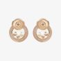 Chopard Happy Diamonds Icons 18ct Rose Gold Diamond Circle Stud Earrings 83A018-5001
