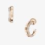 Chopard Ice Cube 18ct Rose Gold Diamond Open Hoop Earrings 837008-5001