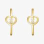 Chopard Happy Diamonds Icons 18ct Yellow Gold Diamond Heart Hoop Earrings 83A192-0301