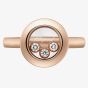 Chopard Happy Diamonds 18ct Rose Gold Circle Ring 82A018-5110 (53)