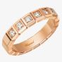 Chopard Ice Cube 18ct Rose Gold Wide Diamond Half Eternity Ring 829834-50