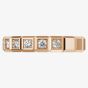 Chopard Ice Cube 18ct Rose Gold Wide Diamond Half Eternity Ring 829834-50