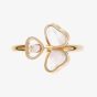 Chopard Happy Hearts Wings 18ct Rose Gold Mother Of Pearl Diamond Ring 82A083-5310 52/53