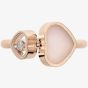 Chopard Happy Hearts 18ct Rose Gold Pink Opal & Diamond Ring 829482-5632 (54)