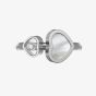 Chopard Happy Hearts 18ct White Gold Diamond Mother Of Pearl Ring 829482-1312 (54)